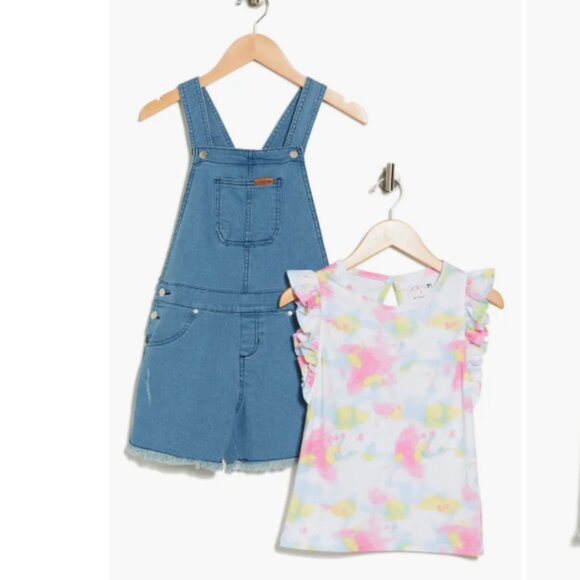 Joe's Other - NWT Joe's Kids' Ruffle Sleeve Top & Denim Shortalls Set